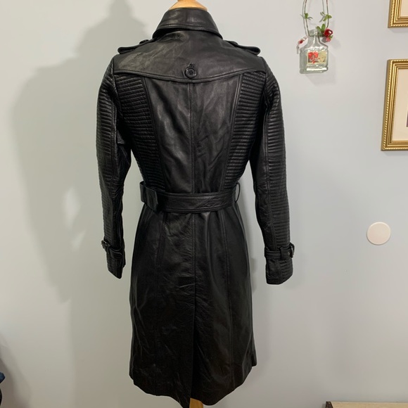 FZ Merchandise Double Breasted Belted Moto Leather Coat Size XS - Picture 3 of 13